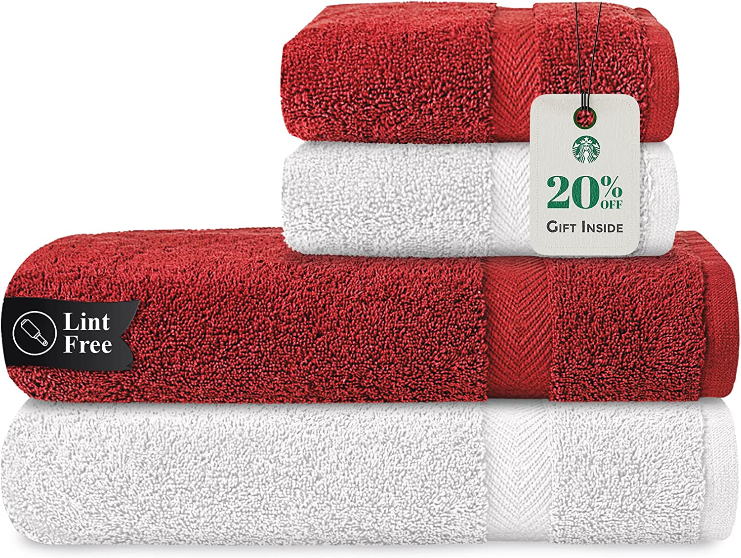 Stony Edge Towel Set, 1 Bath Towel, 1 Hand Towel & 2 Face Towels, 100% Cotton, 600 GSM, Soft & Absorbent for Bathroom, Kitchen, Gym & Spa, Gray
